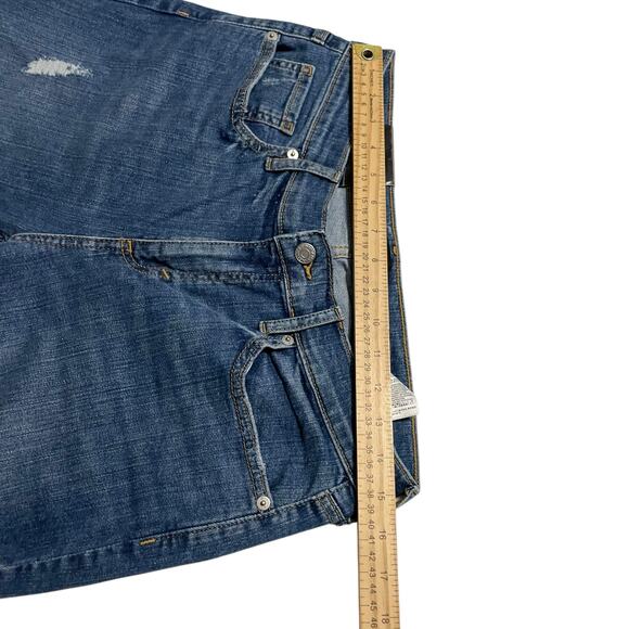 Banana Republic Womens Jeans 6 Blue Distressed Low Rise Relaxed Girlfriend Denim - Picture 10 of 12